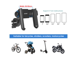 Soporte Para Teléfono Móvil Para Motocicleta Con Rotación De 360 Grados, Ajustable Para Manillares De Motocicletas Y Scooters.