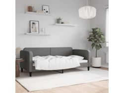 Sofá Cama Sin Colchón Tela Gris Oscuro 90x190 Cm