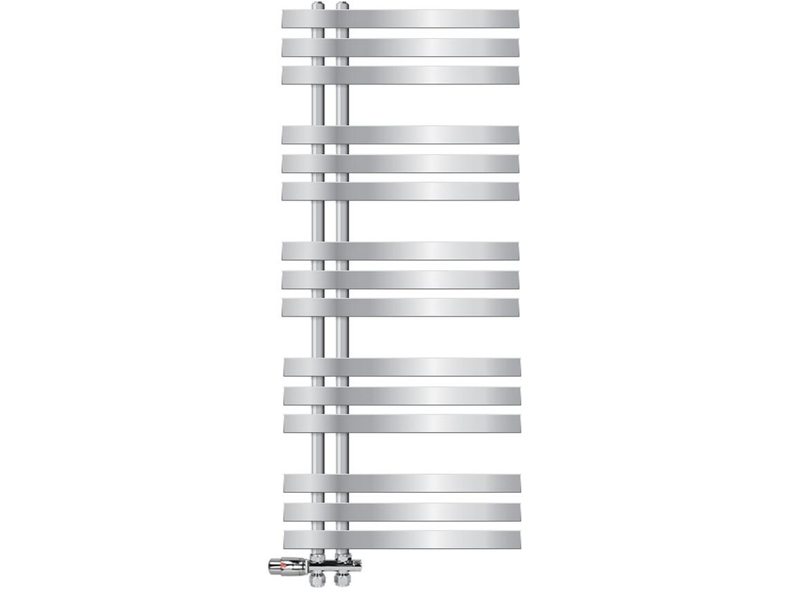 ECD GERMANY Radiador de diseño Hierro EM 500x1200 Cromo Pasante