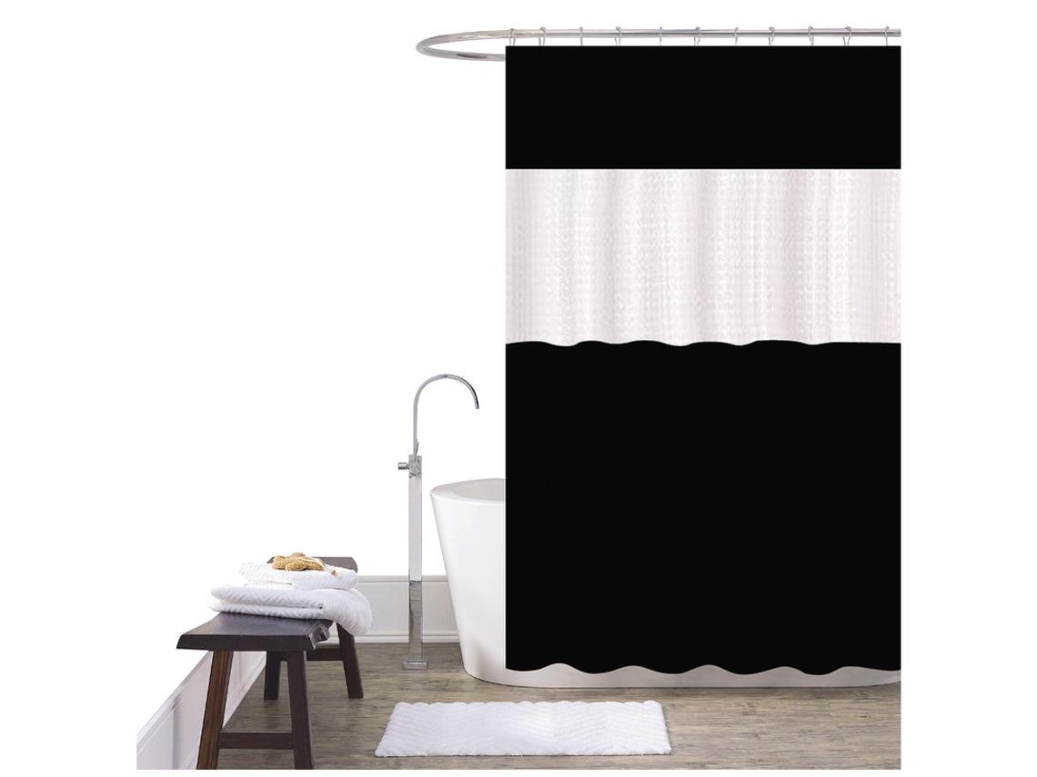 Cortina Bod Home Ducha Patchwork Poliéster Multicolor (180x180cm)
