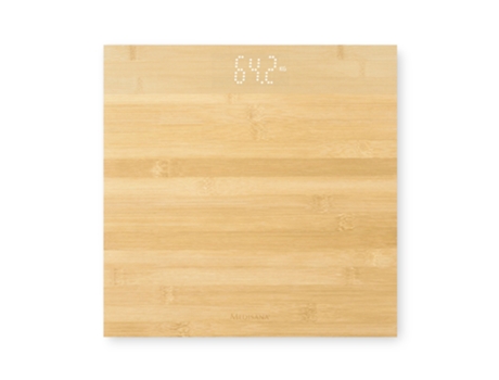 Báscula de baño MEDISANA Ps 440 Báscula de baño de bambú Indicador de sobrecarga