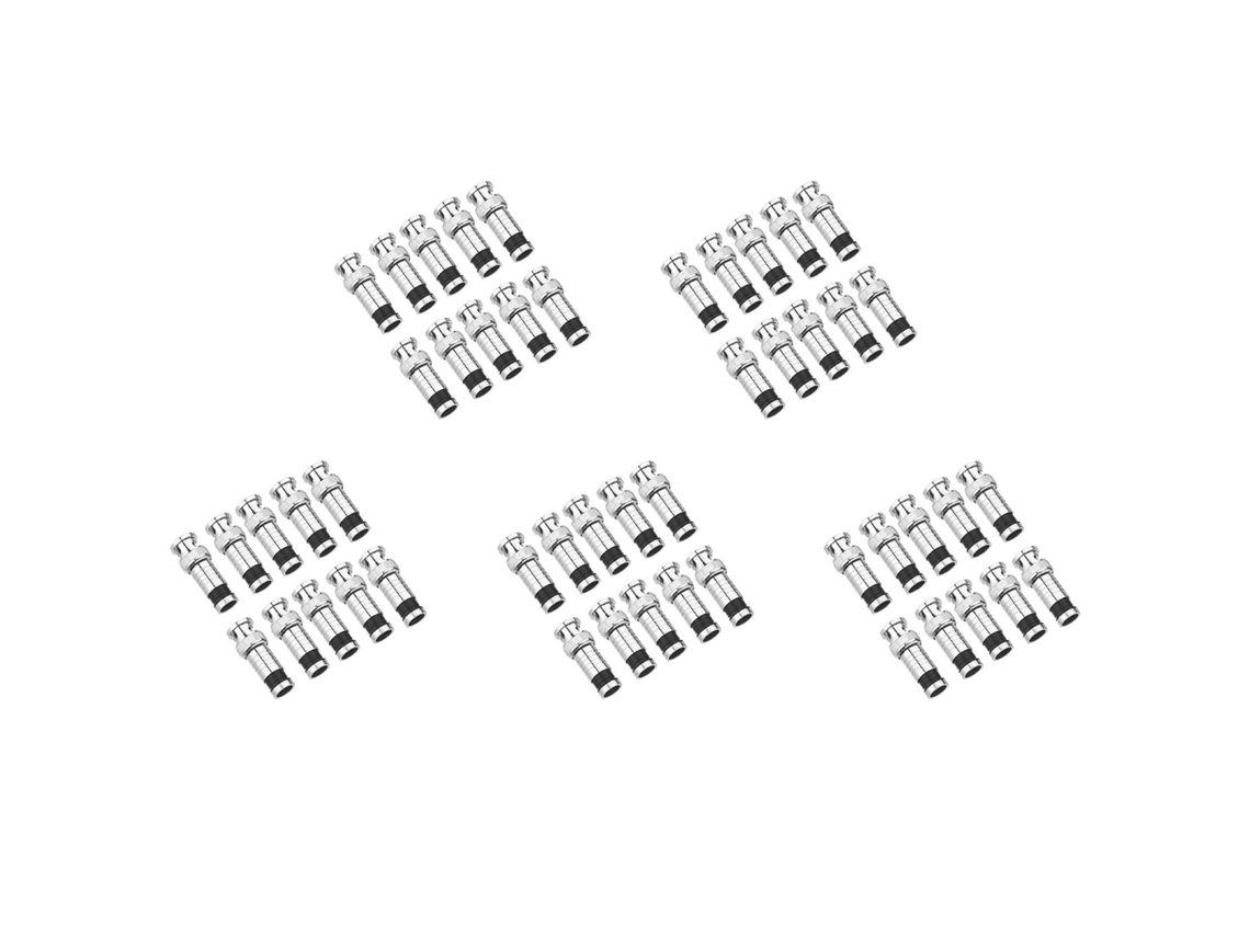Paquete De 50 Conectores Bnc Para Cable Coaxial Rg59 Para Cámaras De Cctv.