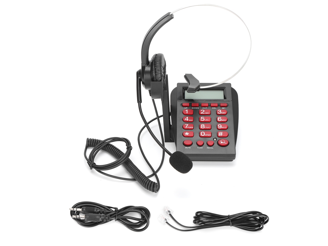 Teléfono Con Cable Ht720 Para Centros De Llamadas Con Auriculares Omnidireccionales Para Uso En La Oficina Y El Hogar.