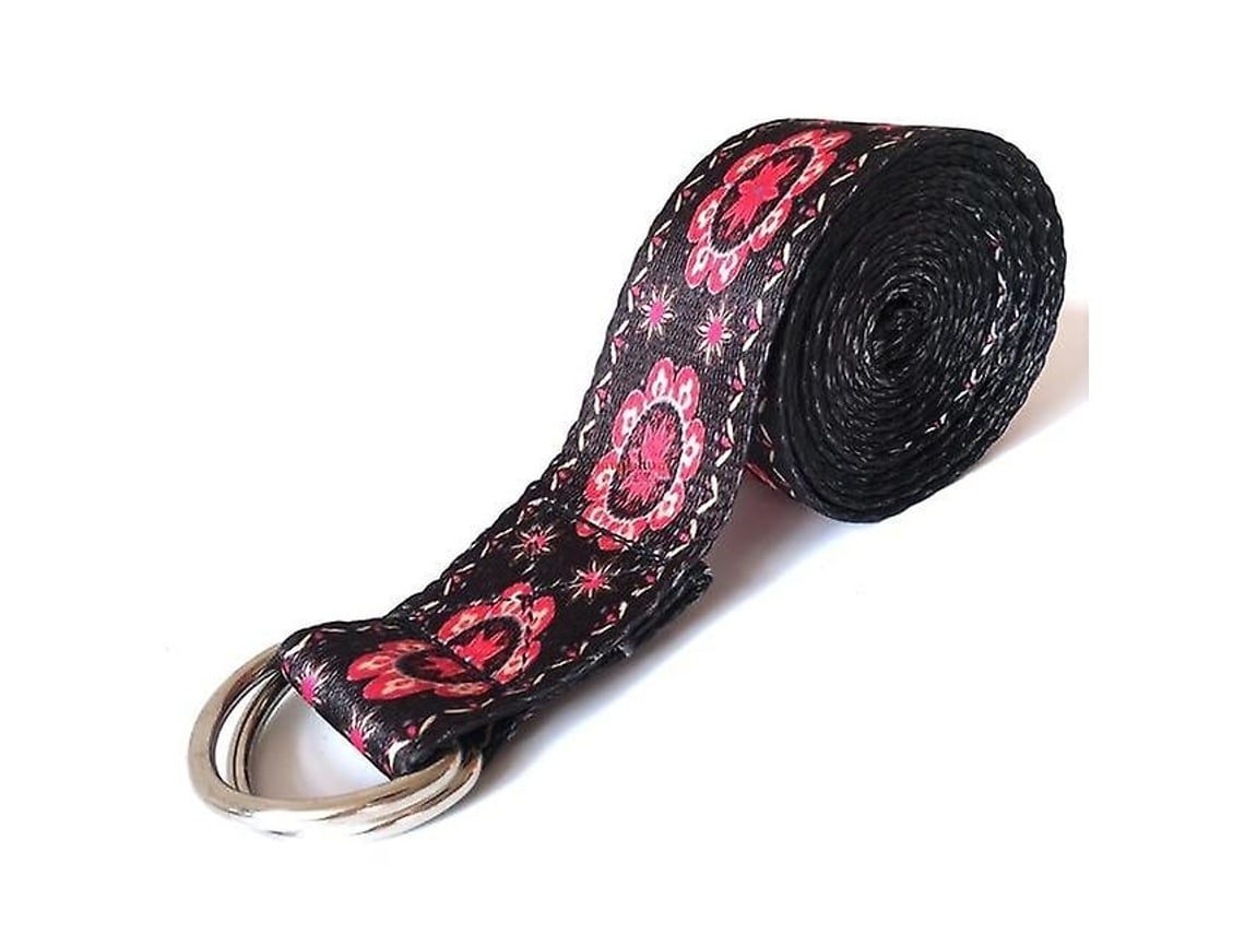 Omni-cinta De Yoga Para Flexibilidad Fitness Pilates Con Hebilla De Liberación Fácil 185cm X 3.8cm Multicolor