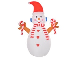 Muñeco Nieve Inflable 240 Cm Led Exterior Impermeable Ip44