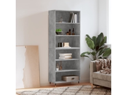 Aparador Alto Madera Ingeniería Gris Hormigón 69,5x32,5x180 Cm