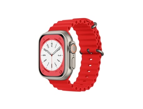 Correa De Silicona Ocean Waves Para Apple Watch Ultra 2 - Rojo