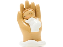 Figura Decorativa LITTLE DROPS OF WATER Ángel Bebé en Mano (Blanco - Resina)