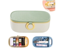 Kit De Costura Portátil Para Adultos, Caja De Costura De Plástico Con Agujas, Hilos Y Accesorios Necesarios.