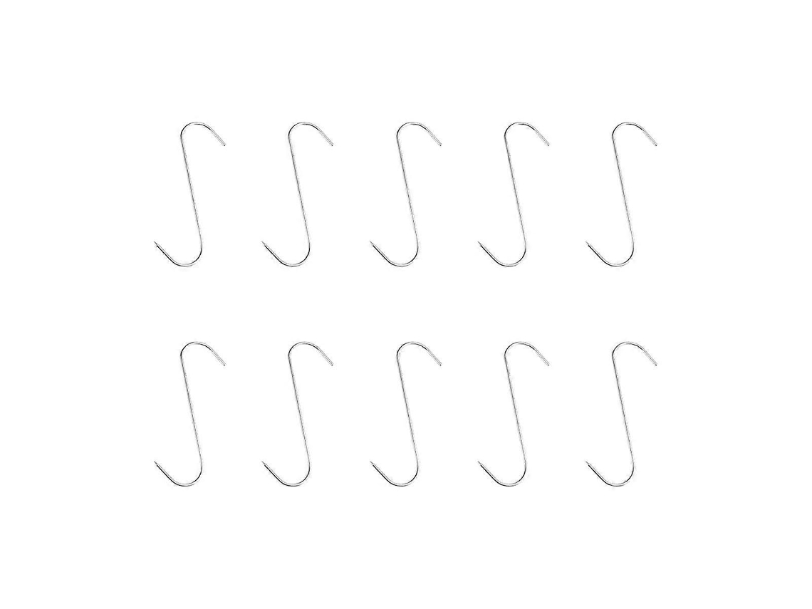 Ganchos de acero inoxidable, herramienta para carne, ahumado en caliente y frío, carnicería, caza, pollo, barbacoa, cerdo, talla S Sygo