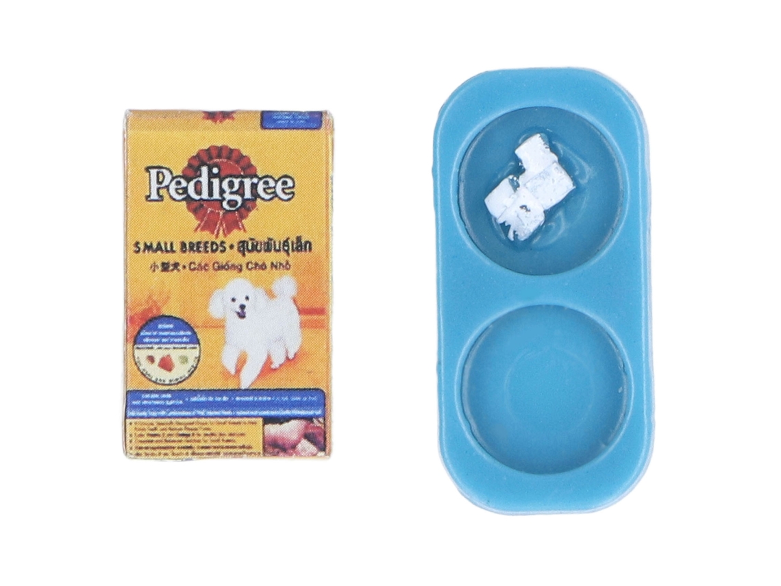 Modelo Mini Comida Para Pet 1:12 Acessório Casinha Boneca Cão Gato Simulação
