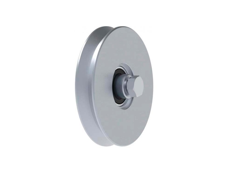 Rueda Ruedecilla de Acero Inoxidable con Tornillo Canal V FAC PORTÕES Va1101.100.I 100X22Mm 905140500