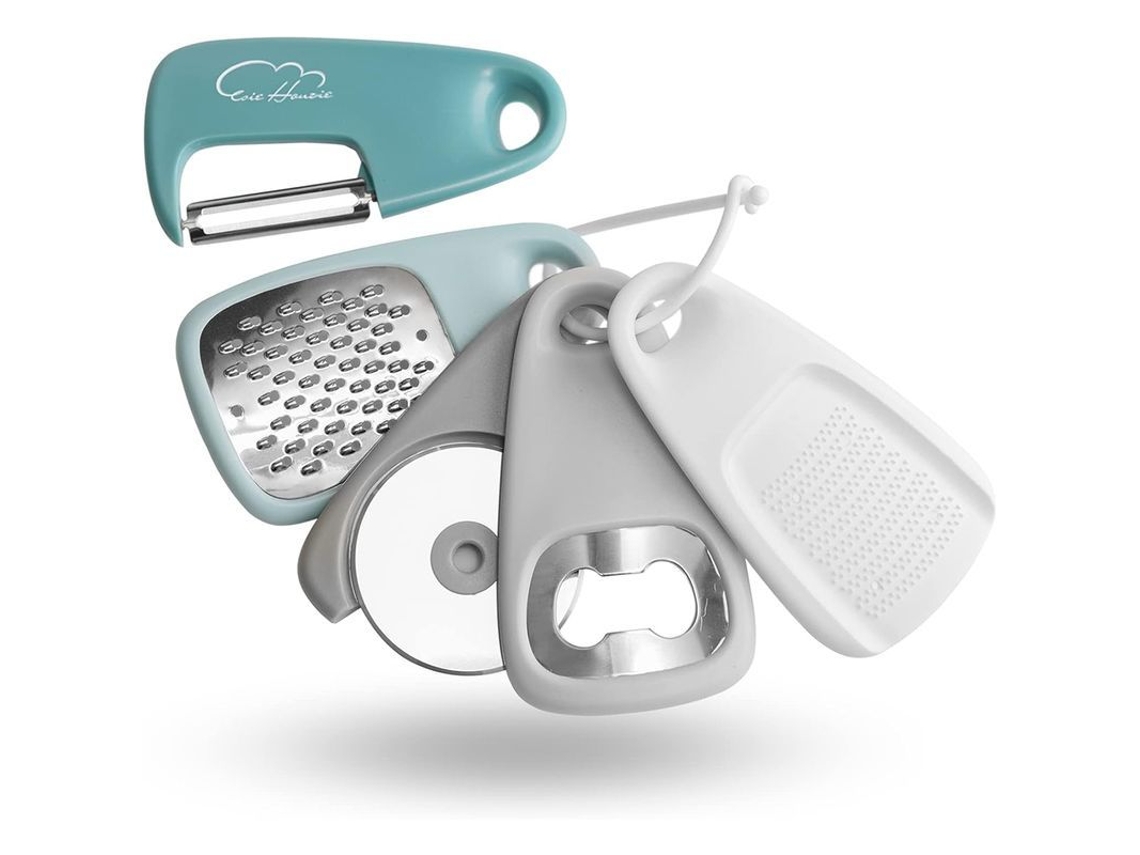 2026-47801-linjou Herramientas De Cocina 5 Piezas Espacio Ahorro Acero Inoxidable Accesorios Camping Azul