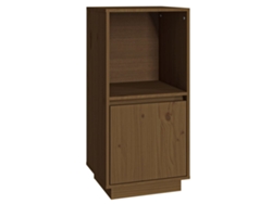 Aparador 38x35x80 cm Pino Macizo Marrón Miel EXCLUSIVO MAISON