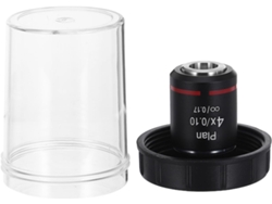 Objetivo De Microscopio Óptico Plano Negro 4x 0.10 Con Corrección Cromática
