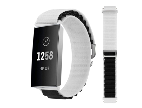 Correa Loop Alpine para Fitbit by Google Charge 3 Blanco y Negro
