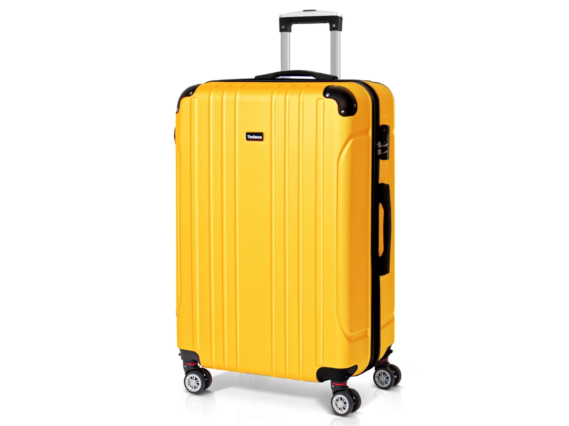 Maletas De Viaje Grandes 78cm, Maleta Grandes 23 Kilos, Maletas De Material Abs Resistentes Y Ligeras, 4 Ruedas Dobles, 90l, Amarillo Limón