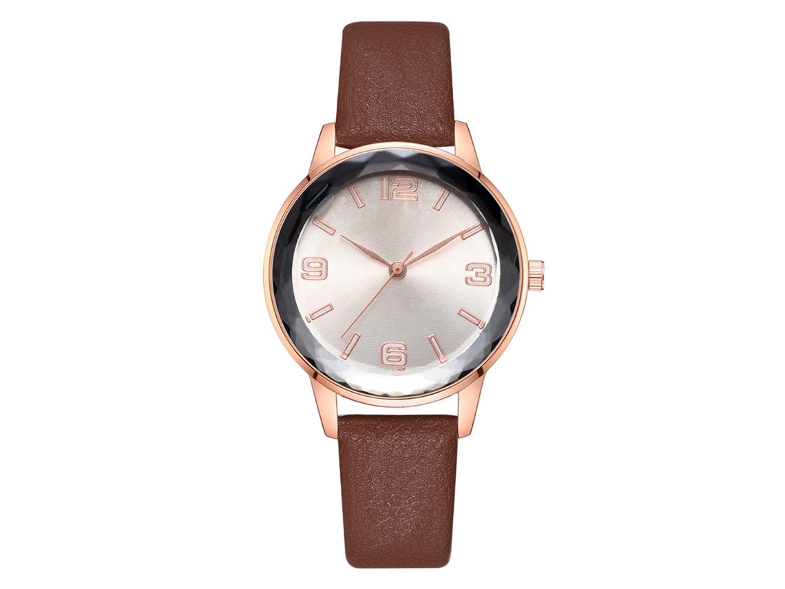 Reloj De Cuarzo Para Mujer Con Correa De Pu Y Esfera Con Números Arábigos