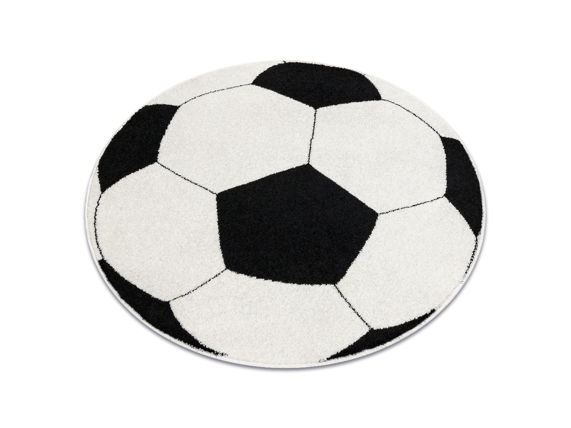 Alfombra Silver Circulo Piłka Fútbol Negro - Blanco (circulo 80 cm)