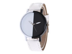 Reloj De Pulsera Analógico De Aleación Con Esfera Redonda Cuarzo Para Hombre Blanco