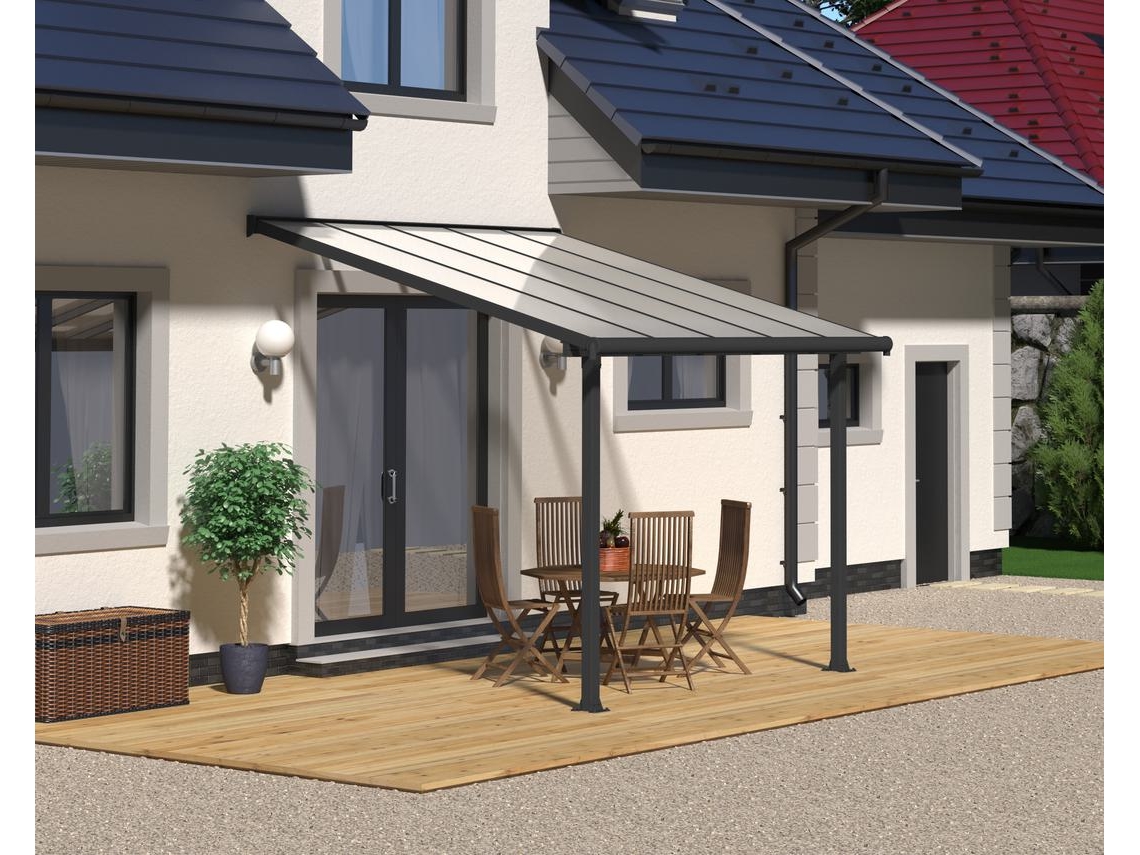 CANOPIA Pérgola Olympia Cobertor de Terraza de Aluminio 3X3 m Gris