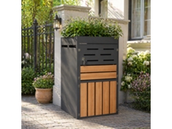 Armario Exterior Con Jardinera, Ventilación, Persianas, Acero Galvanizado Y Puerta Con Cadena.