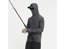 Camisa de manga larga para hombre Yuysan con protección solar y mascarilla, ideal para la pesca, de secado rápido y con protección UV.