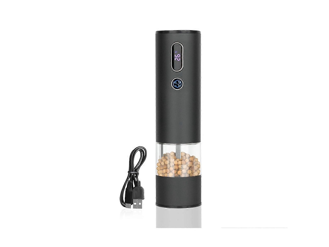 Molinillo de pimienta eléctrico para el hogar, recargable por USB, para granos de pimienta, sal marina y especias. Rosewell