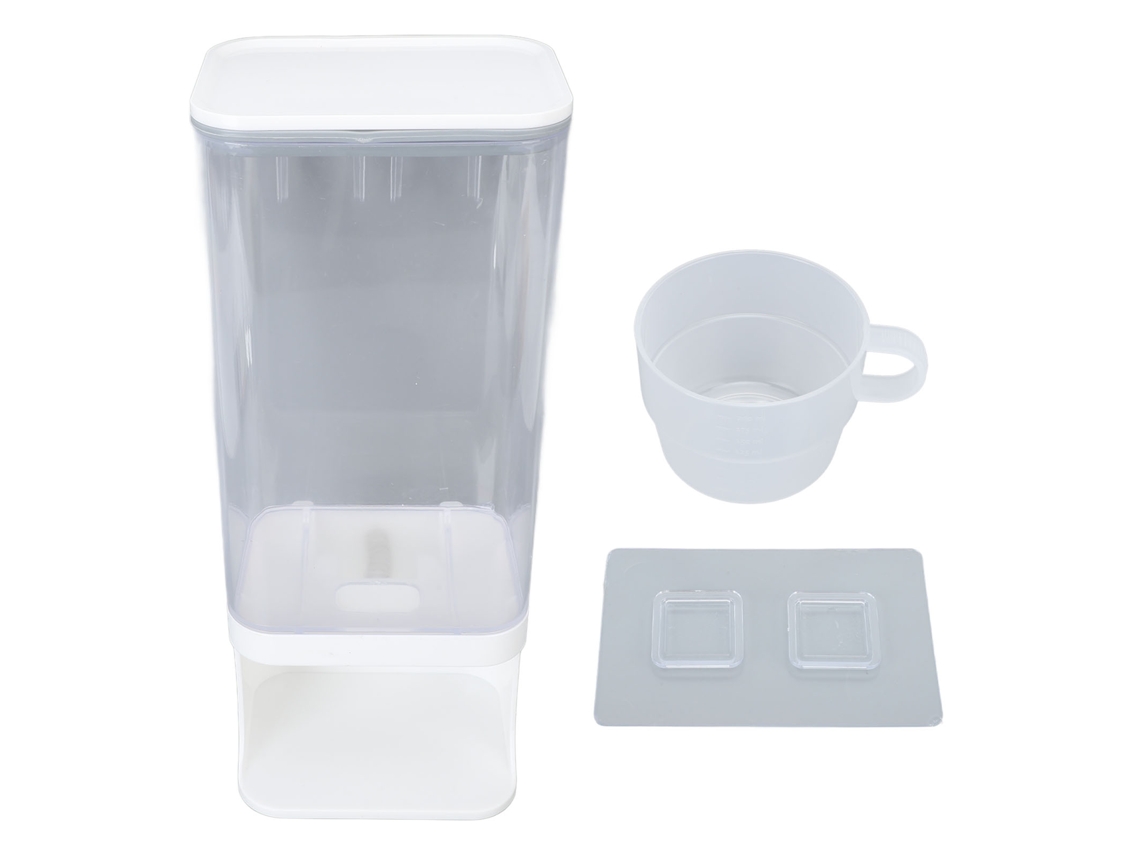 Recipiente Hermético Para Arroz Con Dispensador De Presión De Pared, 1,5 L, Para Granos.