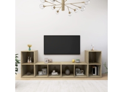 Estantería/Muebles de TV 4 Pzs 72X35X36,5 Cm Contrachapado Roble Sonoma
