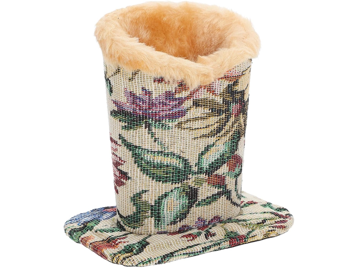 Soporte Gafas Felpa Amarilla Almacenamiento Parasol Decorativo Oficina Hogar Suave Delicada Accesorio Práctico