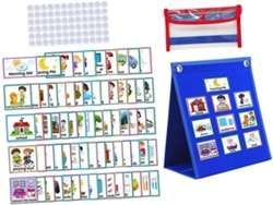 Horario Visual 2 En 1 Para Niños Y Niñas, Con Soporte Triangular Plegable.