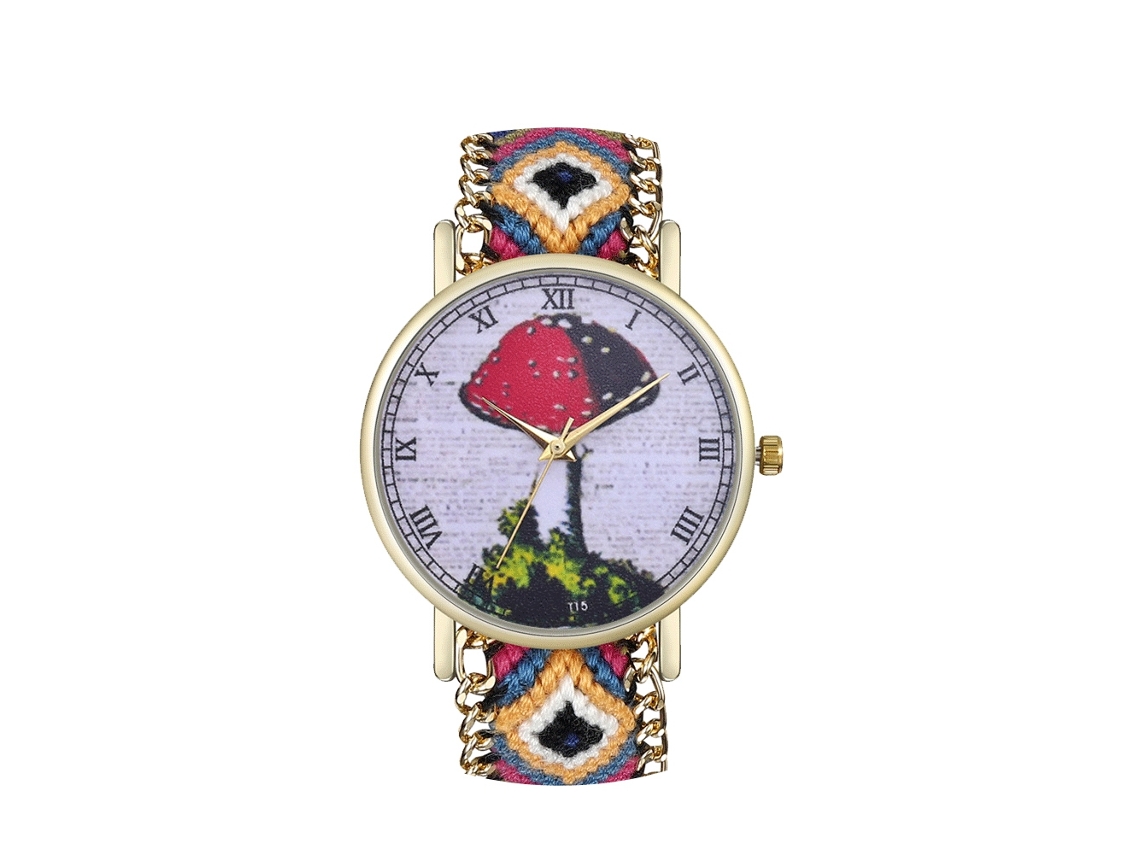 Elegante Reloj De Pulsera Unisex De Cuarzo Con Correa De Lana - Regalo De Moda 06