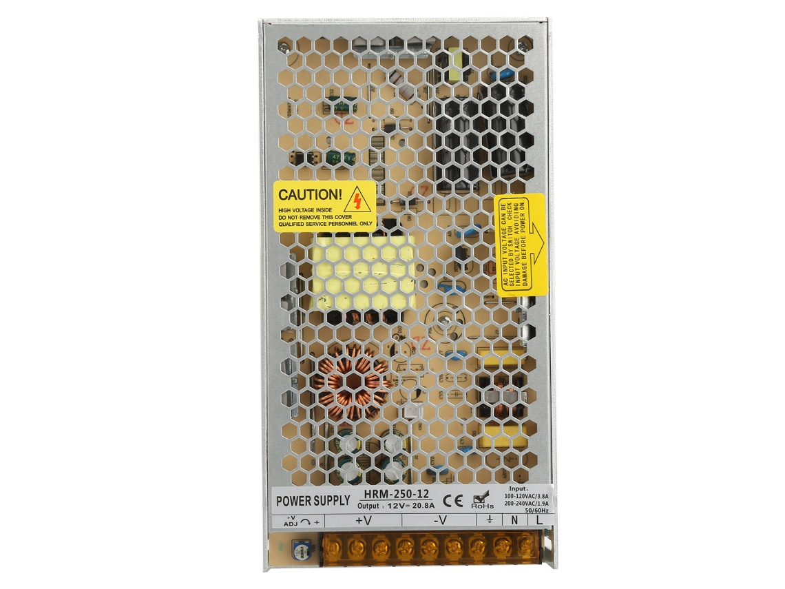 Fuente De Alimentación Led De 12 V, 250 W, 20,8 A, Transformador Controlador Para Tiras Led Con Protecciones.