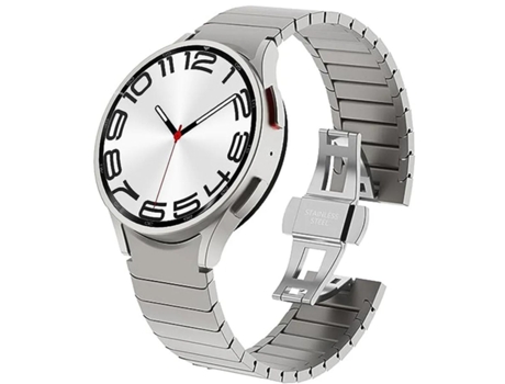 Correa Titanio Acero Inoxidable para Samsung Galaxy Watch4 40Mm Gris ¡ANTIMPACTO!