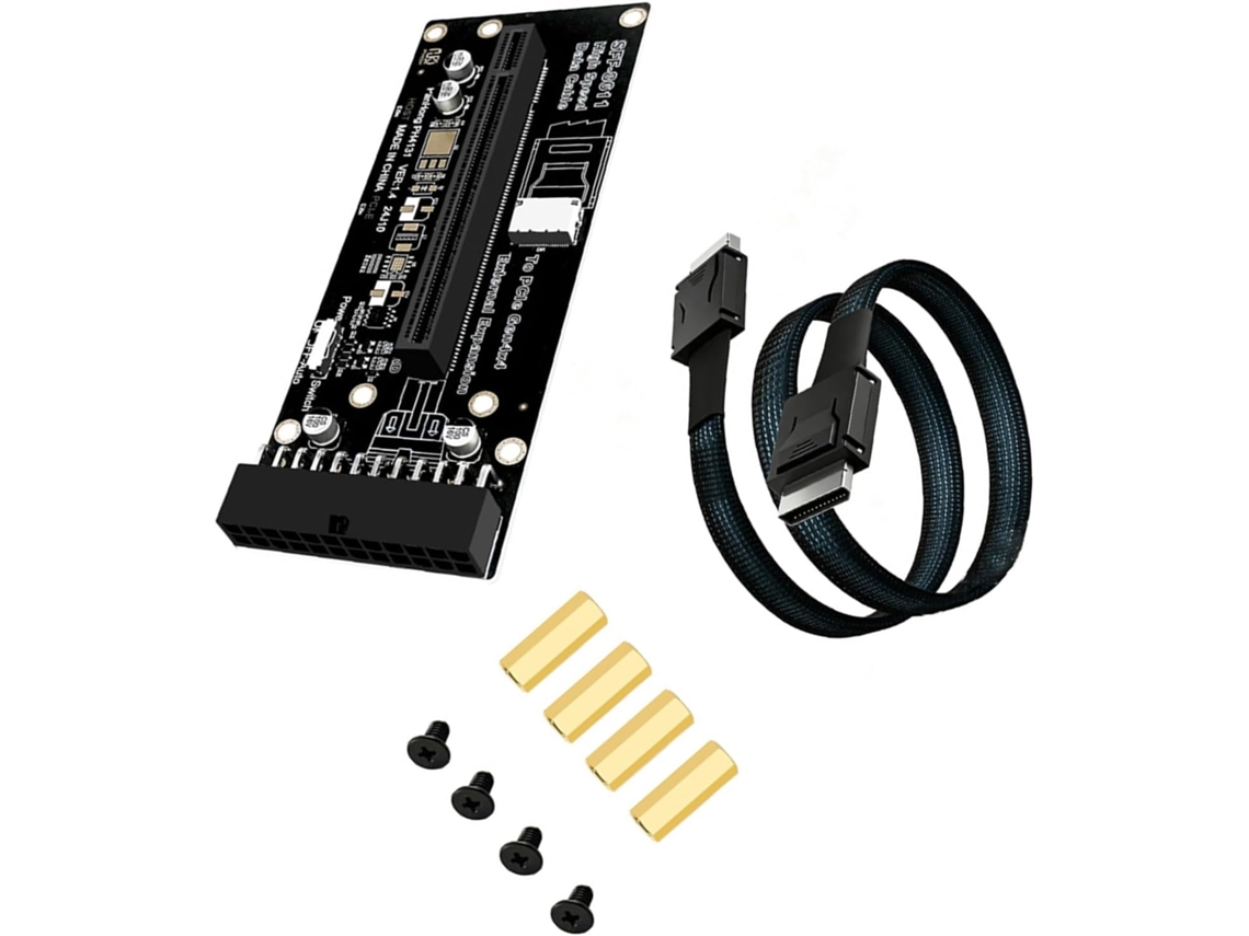 Tarjeta Adaptadora Nvme A Sff 8612 Con Cable Para Tarjeta De Expansión Pcie De Alta Velocidad