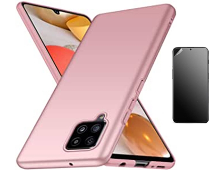 Kit Carcasa Y Protector Samsung A42 5G Ultimatte Turtleshell Rosa