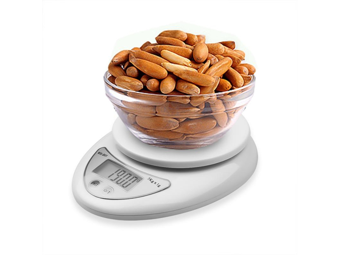 Báscula De Cocina Digital, 5 Kg/1 Gramo, Precisión 0,1 Gramos, Con Indicador Led.