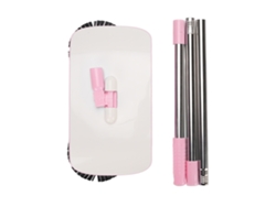 Varredeira Manual De Mão Push Para Limpeza De Pisos Com Mop E Pano Absorvente Rosa