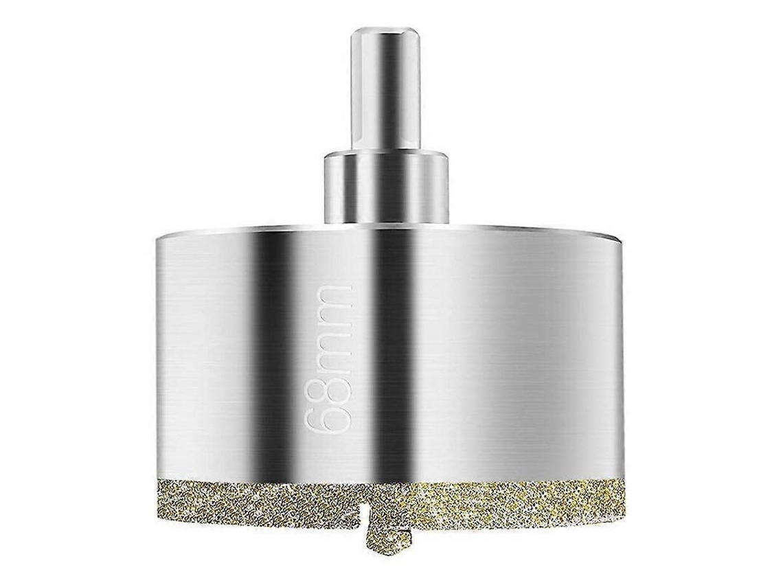 Broca de diamante de 68 mm con guía para vidrio, azulejos, cerámica y mármol.