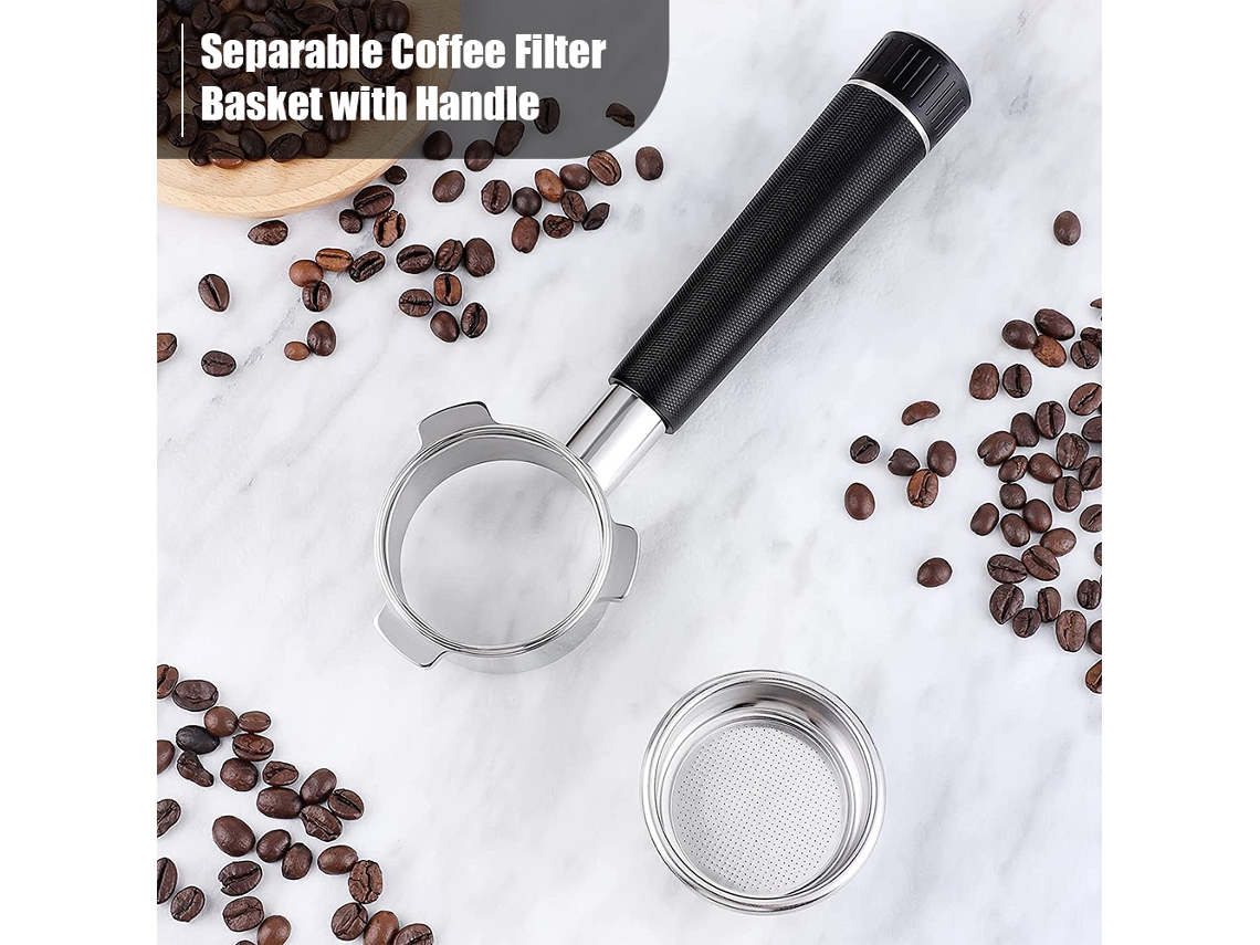 Molinillo De Café Espresso 2 En 1 Con Dispensador Magnético, Base Curva De 53 Mm, Compatible Con Breville De 54 Mm.