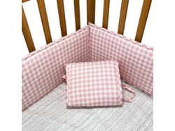Juego De Protectores De Cuna Panoona 4 Piezas (2 X 132 Cm + 2 X 68,5 Cm) Rosa Claro
