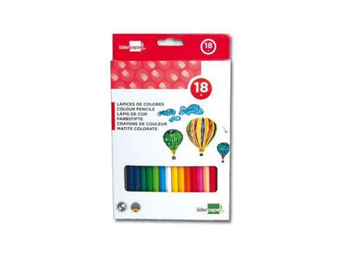 Lápices de colores Liderpaper. 18 unidades
