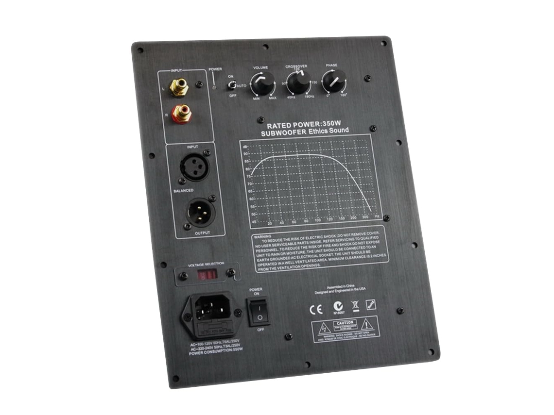Subwoofer mono Hi-Fi de alto rendimiento, 220 V, 350 W, amplificador activo, sistema doméstico puro, enchufe europeo SFUSHOS