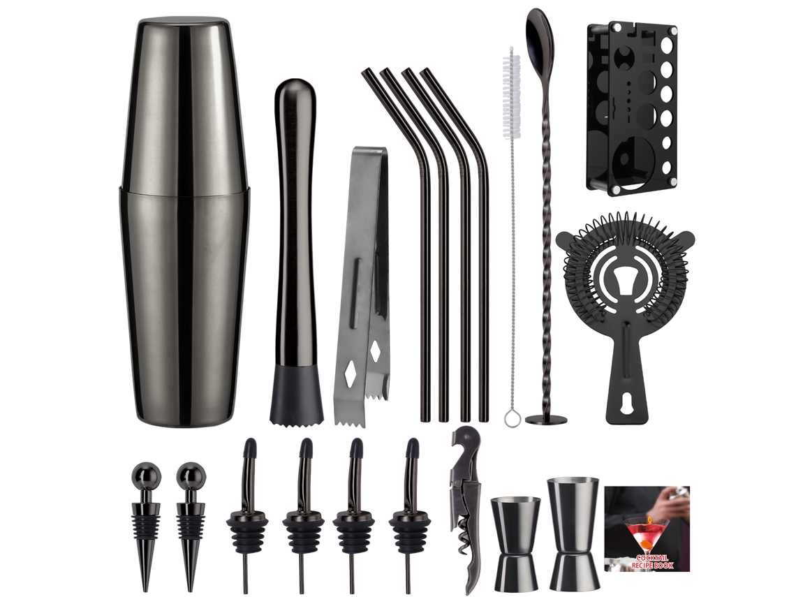 Kit De Barman: El Set Perfecto Para La Mejor Experiencia De Bar - Regalo Divertido - Digitallab Negro