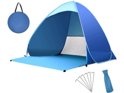 Tienda de playa instantánea, portátil, automática, para exteriores, impermeable, fácil de montar, Zeuxo (azul)