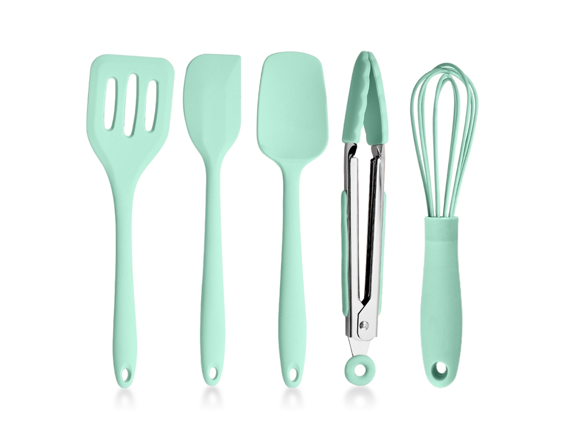 Juego de utensilios de cocina, espátula integrada, clip para alimentos, batidor de huevos NEVEANCE