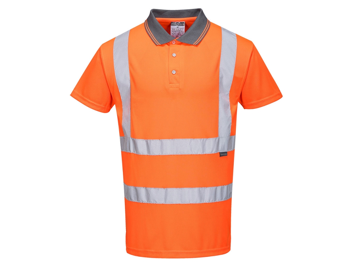 Polo de manga corta de alta visibilidad Portwest - Naranja/S