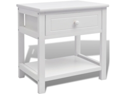 Maison Exclusive - Mesita De Noche De Madera Blanca
