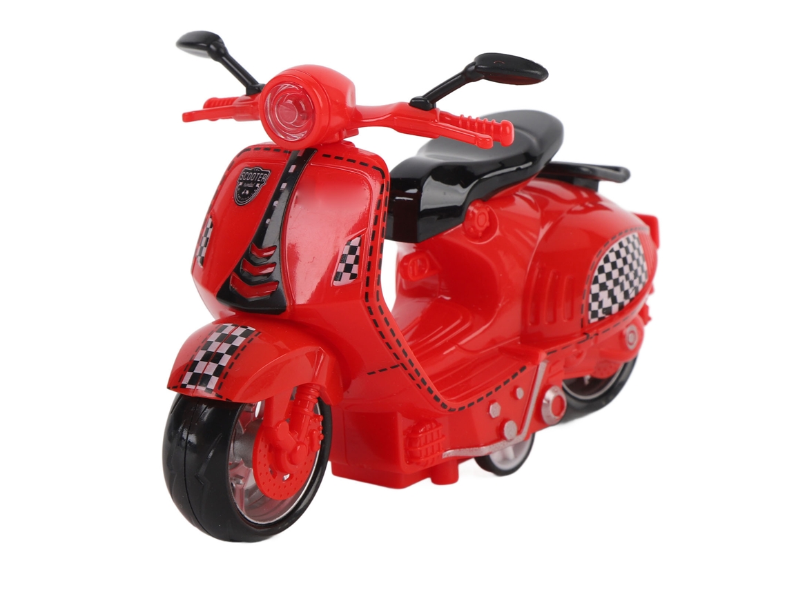 Motocicleta de colección para mujer, fabricada en aleación de metal por ATS, para niños y niñas, color rojo.